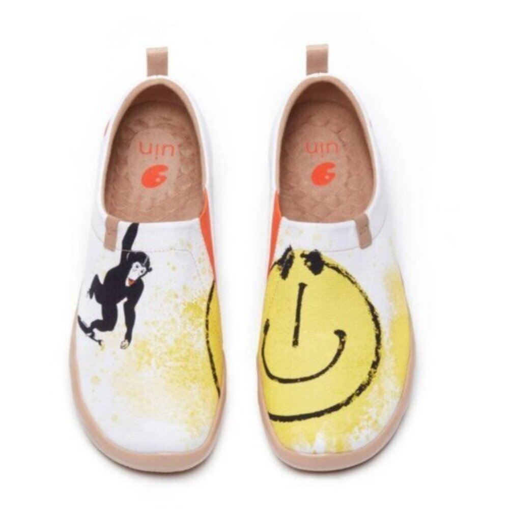 Mens 6.5 UIN Men Slip On Shoes Canvas Comfortable Loafers Smile Always